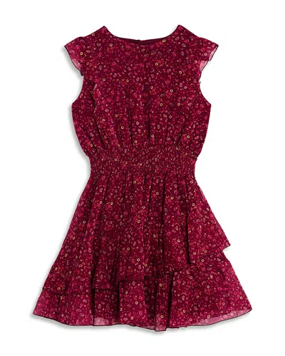 Aqua Girls' Sleeveless Best Seller Dress, Big Kid - Exclusive In Burgundy