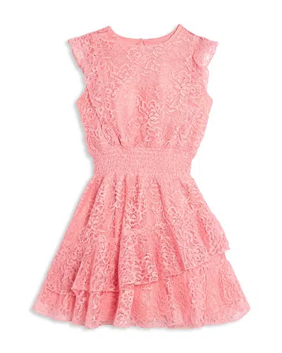 Aqua Girls' Sleeveless Ruffled Mini Dress, Big Kid - Exclusive In Pink