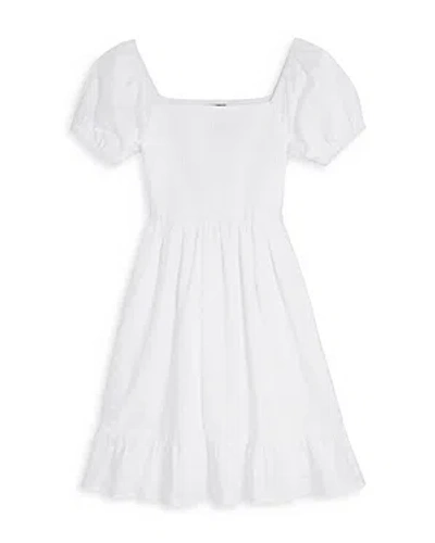 Aqua Girls' Smocked Ruffle Dress, Little Kid, Big Kid - 100% Exclusive In White