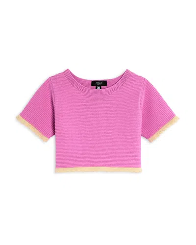 Aqua Girls' Takedown Crochet Top, Little Kid, Big Kid - Exclusive In Pink
