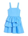 Aqua Girls' Tiered Poplin Mini Dress, Big Kid - Exclusive In Blue