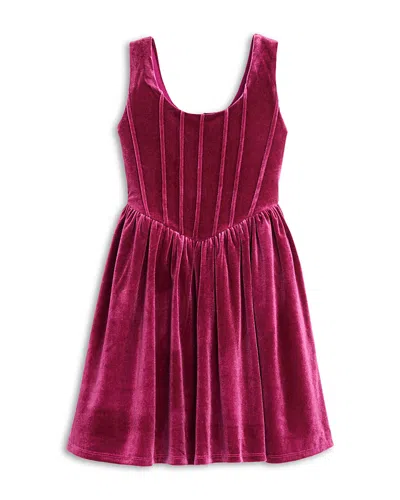 Aqua Girls' Velvet Corset Dress, Big Kid - Exclusive In Pink