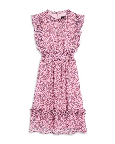 Aqua Girls' Yoryu Print Dress - Little Kid, Big Kid In Pink