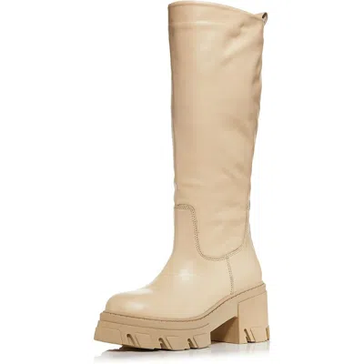 Aqua Goal Womens Leather Pull On Knee-high Boots In Multi