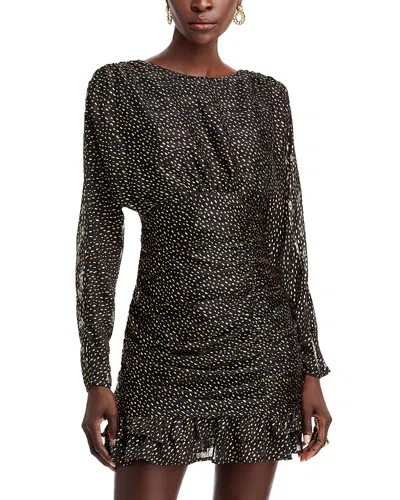 Aqua Gold Dot Mini Dress - Exclusive In Black/gold