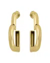 Aqua Gold Plate Open Heart Half Hoop Earrings - Exclusive In Gold