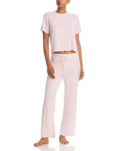Aqua Great Escape T-shirt & Pants Pajama Set - Exclusive In Pink