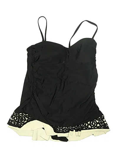 Pre-owned Aqua Green One Piece Swimsuit In Black