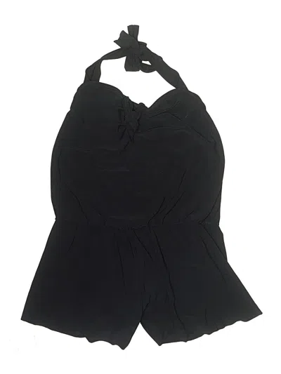 Pre-owned Aqua Green One Piece Swimsuit In Black