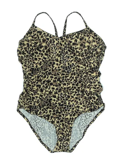 Pre-owned Aqua Green One Piece Swimsuit In Gold