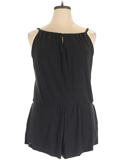 Pre-owned Aqua Green Romper In Black