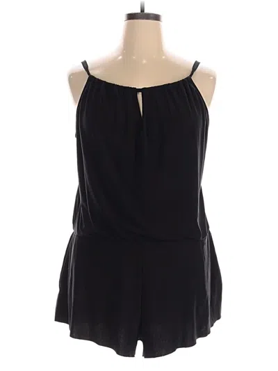Pre-owned Aqua Green Romper In Black