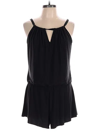 Pre-owned Aqua Green Romper In Black