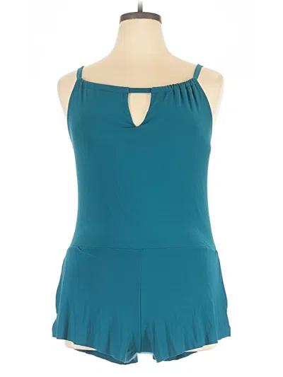 Pre-owned Aqua Green Romper In Blue