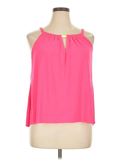 Pre-owned Aqua Green Sleeveless Blouse In Pink