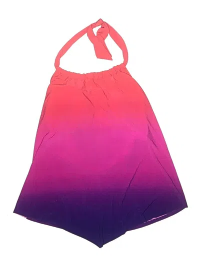 Pre-owned Aqua Green Swimsuit Cover Up In Purple