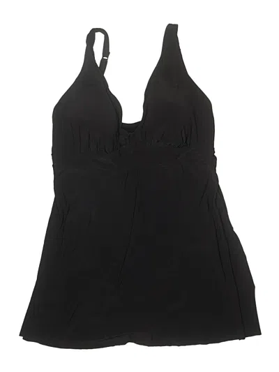 Pre-owned Aqua Green Swimsuit Top Black Swimwear