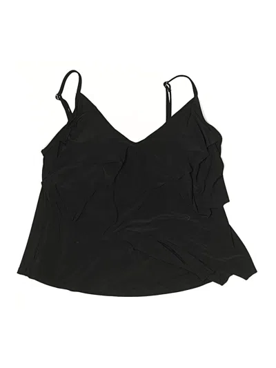 Pre-owned Aqua Green Swimsuit Top Black Swimwear