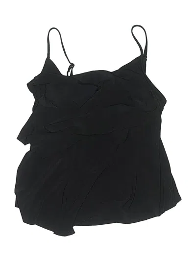 Pre-owned Aqua Green Swimsuit Top Black Swimwear