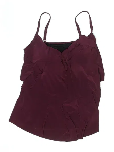 Pre-owned Aqua Green Swimsuit Top Burgundy Swimwear