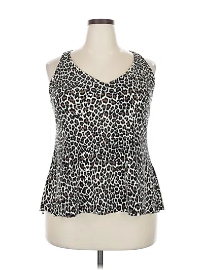 Pre-owned Aqua Green Tank Top Black Halter Neckline Tops