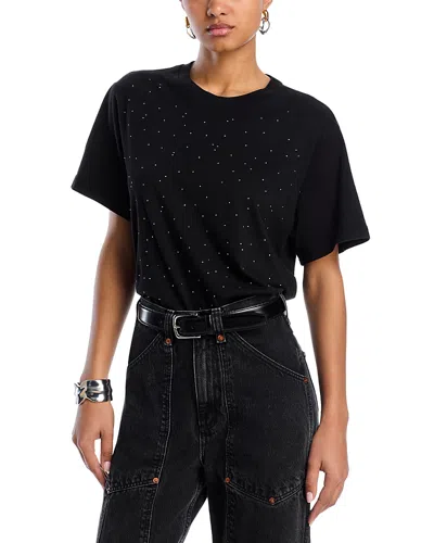 Aqua Haley Boxy Tee In Black