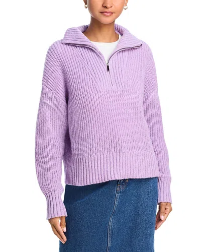 Aqua Half Zip Mock Neck Sweater- Exclusive In Purple Haze