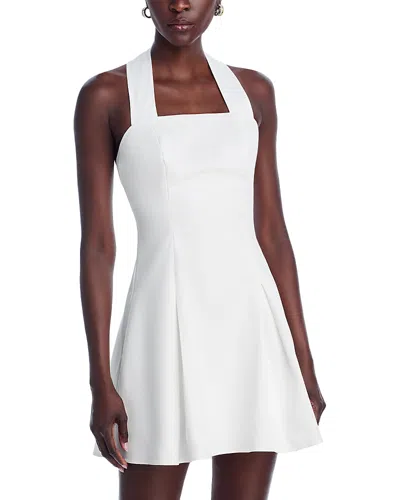 Aqua Halter Mini Dress - Exclusive In White