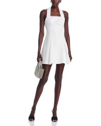 Aqua Halter Mini Dress - Exclusive In White