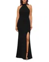 Aqua Halter Neck Gown - Exclusive In Black