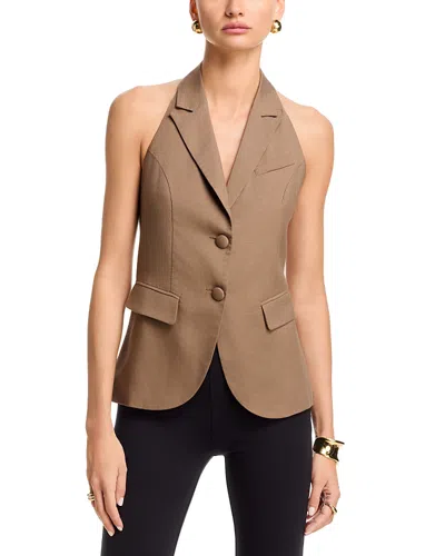 Aqua Halter Vest - Exclusive In Brown