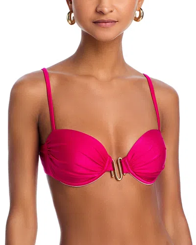 Aqua Hardware Underwire Bikini Top - Exclusive In Hot Pink