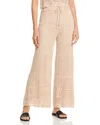 Aqua Harley Crochet Pants - Exclusive In Sand