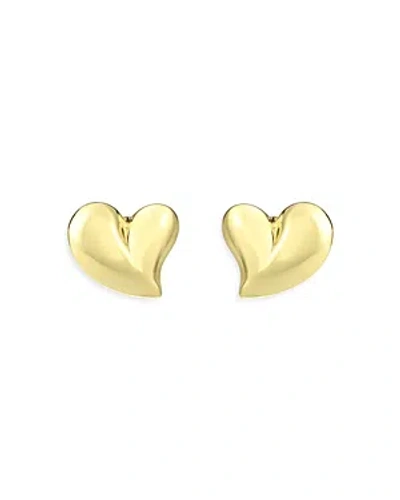 Aqua Heart Button Earrings - 100% Exclusive In Gold