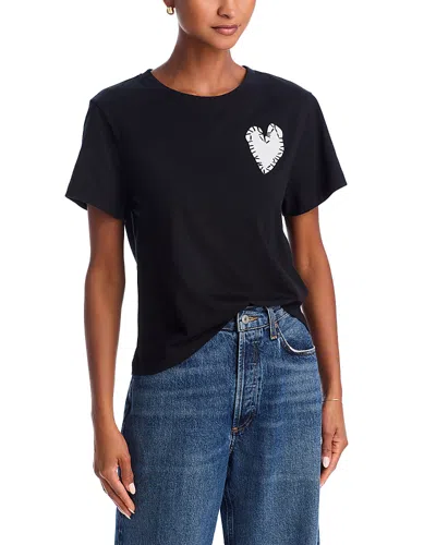 Aqua Heart Patch Tee - Exclusive In Black