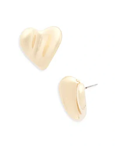 Aqua Heart Stud Earrings In 14k Gold Plated - 100% Exclusive