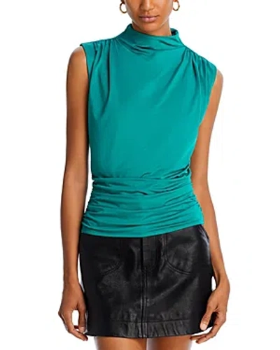Aqua High Neck Ruched Top - 100% Exclusive In Simply Green