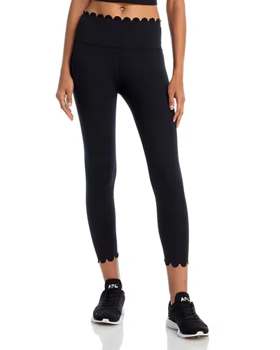 Aqua High Rise 7/8 Scalloped Leggings - Exclusive