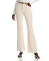 Aqua High Rise Flared Jeans In Ecru - Exclusive In Ecru