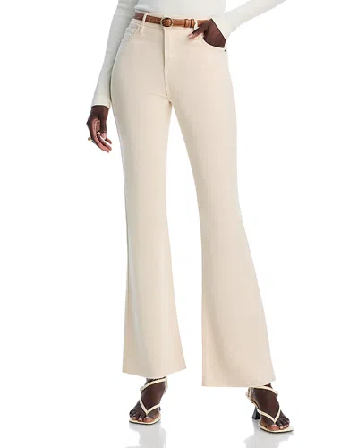 Aqua High Rise Flared Jeans In Ecru - Exclusive
