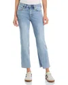 Aqua High Rise Straight Cropped Jeans In Indigo - Exclusive In Multi