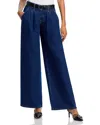 Aqua High Rise Wide Leg Jeans In Indigo Wash In Indigo Wash