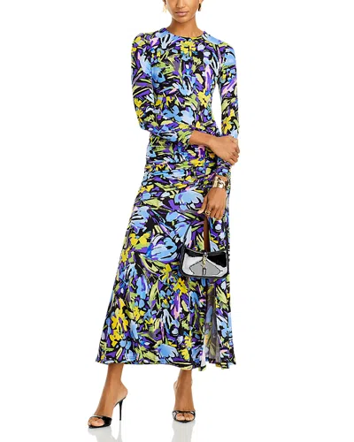Aqua High Slit Maxi Dress - Exclusive In Black Multi