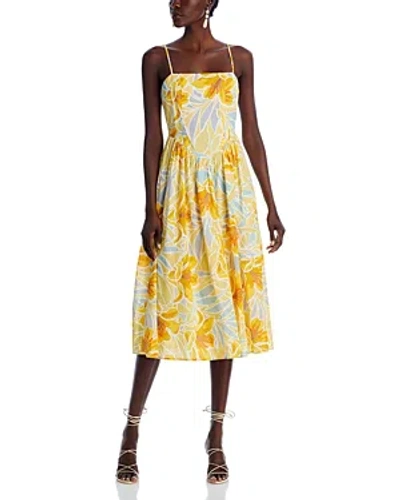 Aqua Tropical Floral Midi Dress - 100% Exclusive In Lilly