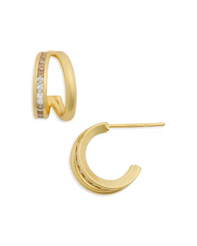Aqua Hoop Earrings - Exclusive In Gold