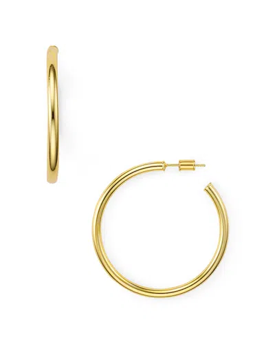 AQUA HOOP EARRINGS IN 18K GOLD-PLATED STERLING SILVER, 18K ROSE GOLD-PLATED STERLING SILVER OR STERLING S,YE21654-40-3S