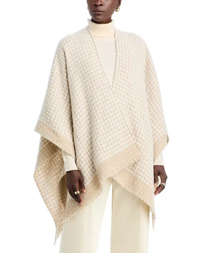 Aqua Houndstooth Ruana - Exclusive In Neutral