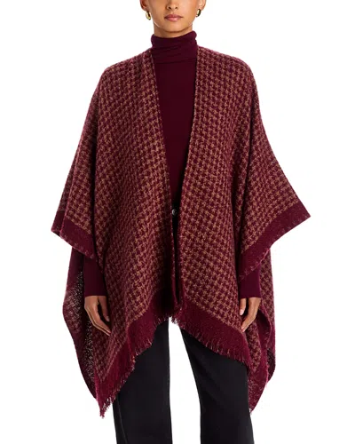 Aqua Houndstooth Ruana In Multi
