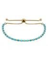 AQUA HOWLITE CHRYSCOLLA & POLISHED BEAD BOLO BRACELET - EXCLUSIVE