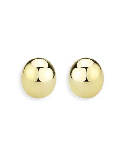 Aqua Huggie Ball Stud Earrings - Exclusive In Gold
